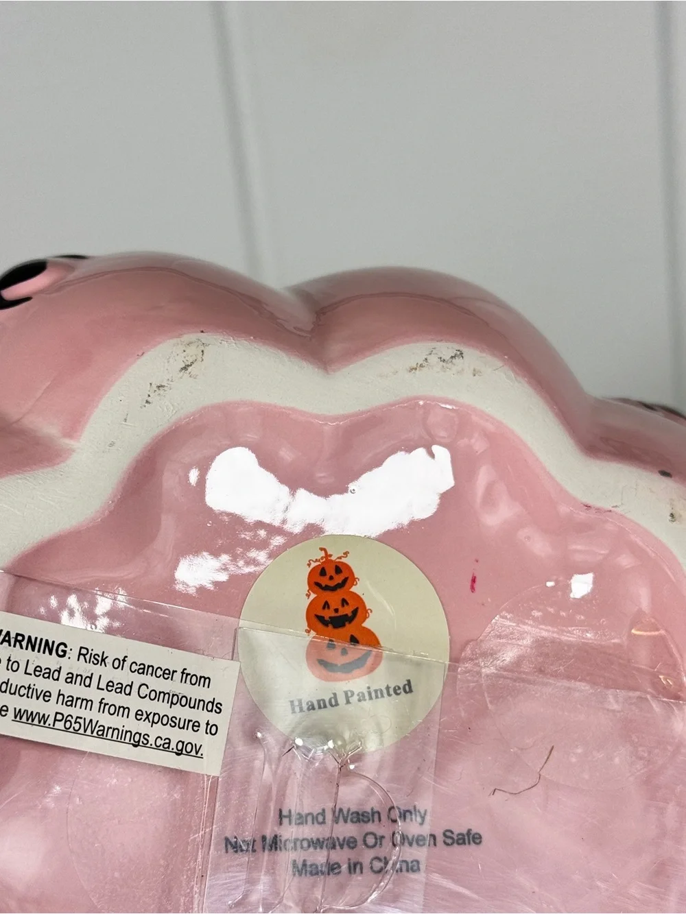 NEW Pink Pumpkin with Spiders and Frosting Halloween Cookie Jar